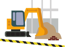 Zeichnung eines Baggers