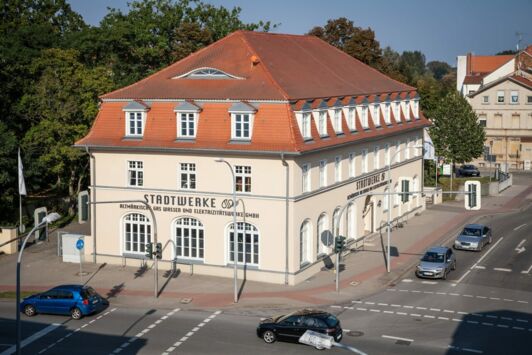 Firmengebäude in der Rathenower Straße