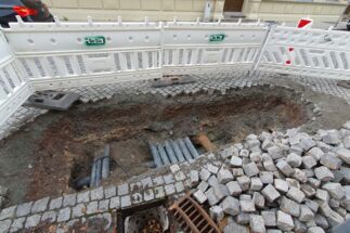 Baustelle in der Hallstraße