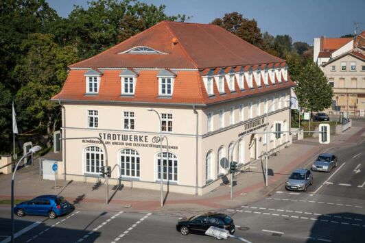 Firmengebäude in der Rathenower Straße