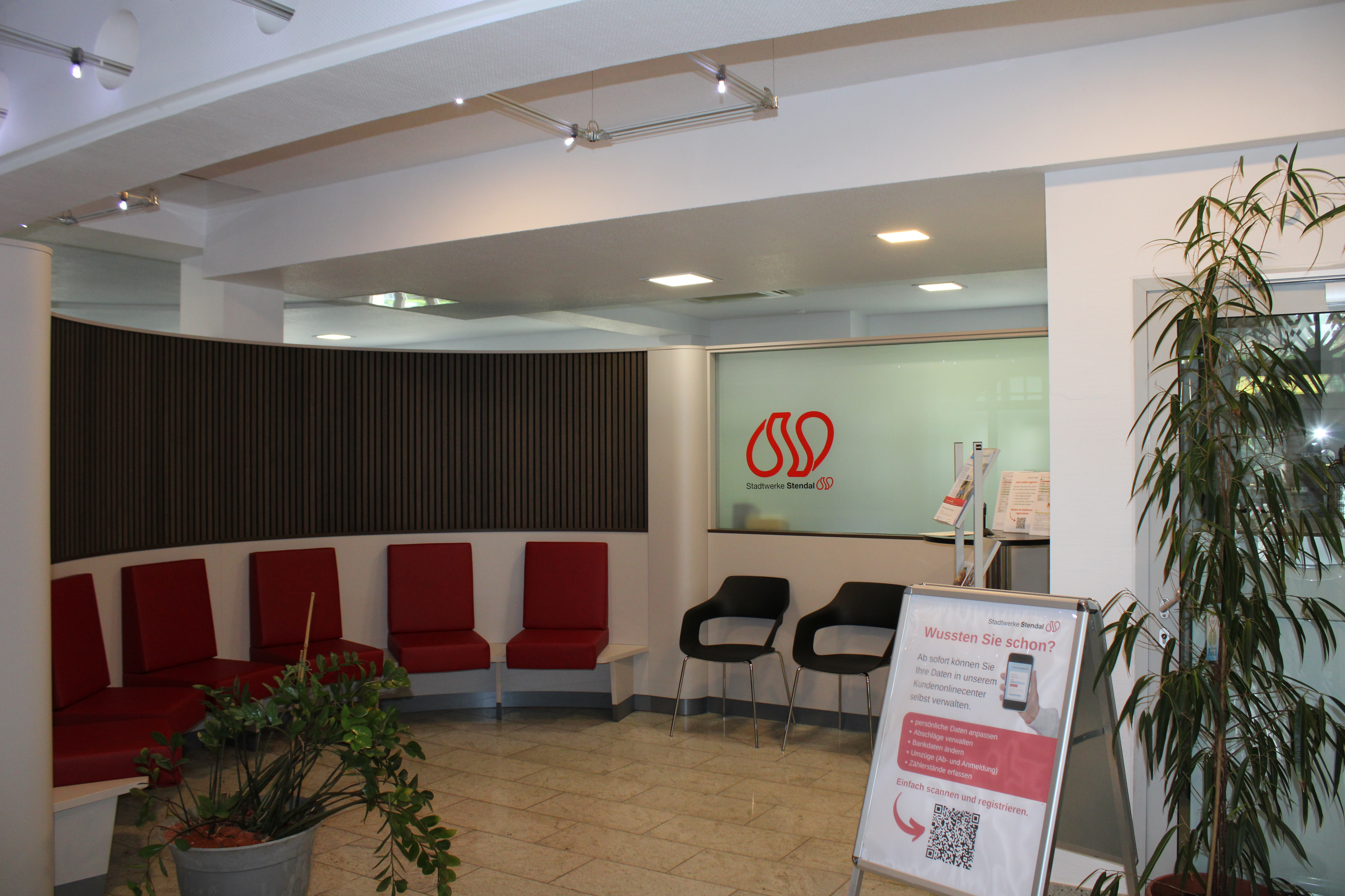 unser Wartebereich im Kundencenter