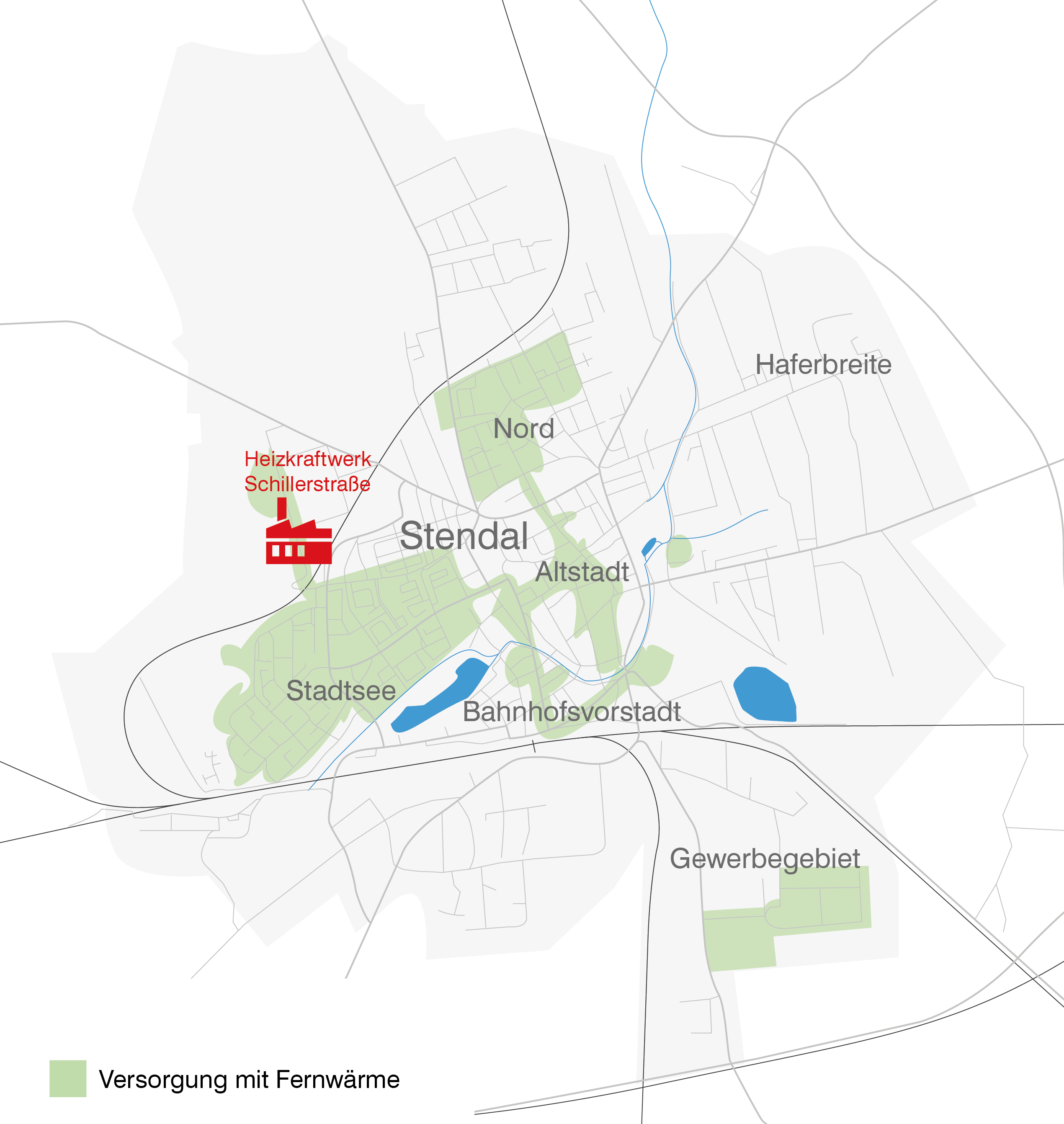 Versorgungsgebiete Fernwärme auf dem Stand vom 24.07.2023